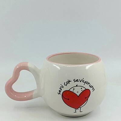 SENI ÇOK SEVIYORUM-AMOUR KUPA - PEMBE SAP PEMBE TURNET - 1