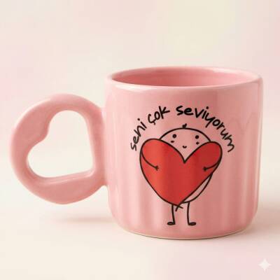 SENI ÇOK SEVIYORUM-EROS KUPA - PEMBE SAP PEMBE GÖVDE - 1