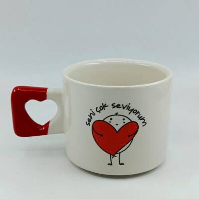 SENI ÇOK SEVIYORUM-KALP KUPA - KIRMIZI SAP - 1