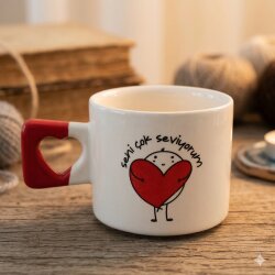 SENI ÇOK SEVIYORUM-KALP KUPA - KIRMIZI SAP - 