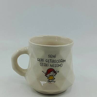 SENİ GERİ GETİRECEĞİM-KAMPANYALI KUPA - TRANSPARAN ELMAS ÇAY FİNCANI - 1