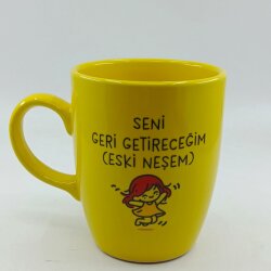 SENİ GERİ GETİRECEĞİM-OVAL KUPA - SARI SAP SARI GÖVDE SARI İÇ - 