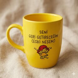 SENİ GERİ GETİRECEĞİM-OVAL KUPA - SARI SAP SARI GÖVDE SARI İÇ - 