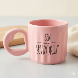 SENİ SEVİYORUM-EROS KUPA - PEMBE SAP PEMBE GÖVDE - 