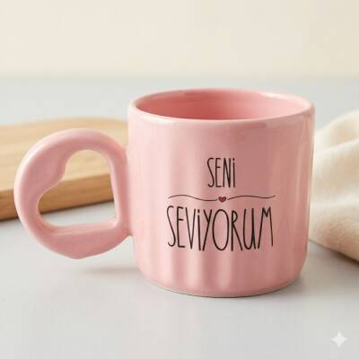 SENİ SEVİYORUM-EROS KUPA - PEMBE SAP PEMBE GÖVDE - 1