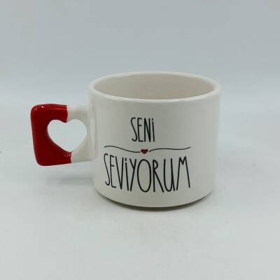 SENİ SEVİYORUM-KALP KUPA - KIRMIZI SAP - 1