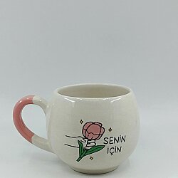 SENİN İÇİN-BALON KUPA - PEMBE SAP - 