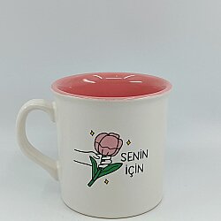 SENİN İÇİN-İDA KUPA - KREM SAP KREM GÖVDE PEMBE İÇ - 