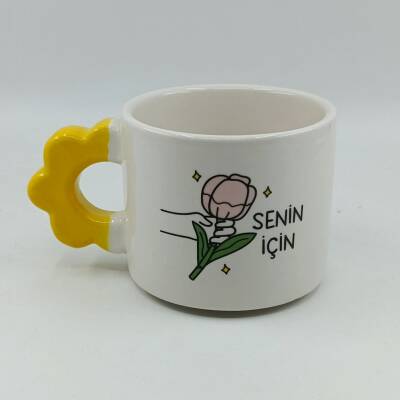 SENİN İÇİN-PAPATYA KUPA - SARI SAP - 1