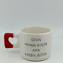 SENİN MEMEN KÜÇÜK-KALP KUPA - KIRMIZI SAP - 