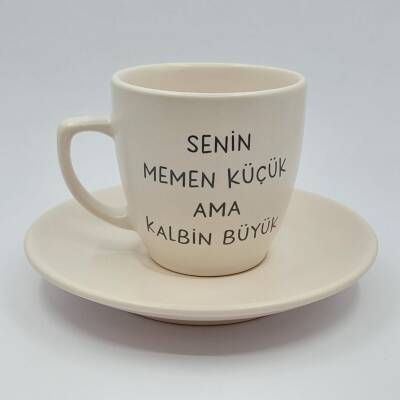 SENİN MEMEN KÜÇÜK-KLASİK TÜRK KAHVESİ FİNCANI - TRANSPARAN GÖVDE - 1
