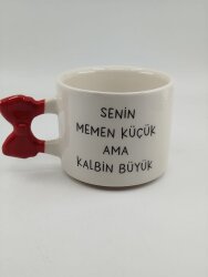 SENİN MEMEN KÜÇÜK-KURDELE KUPA - KIRMIZI SAP - 