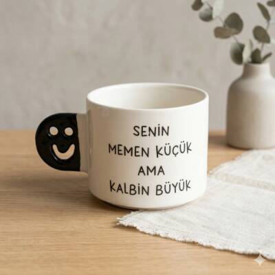 SENİN MEMEN KÜÇÜK-SMİLE KUPA - SİYAH SAP - 1