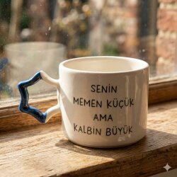 SENİN MEMEN KÜÇÜK-YILDIZ KUPA - AÇIK MAVİ SAP - 