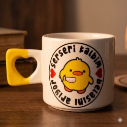 SERSERİ KALBİM BELASINI-KALP KUPA - SARI SAP - 