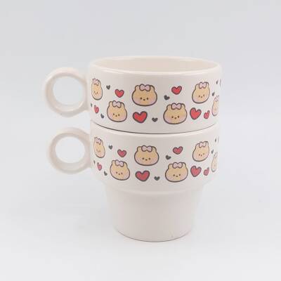 SEVGİLİ AYILAR-İKİLİ ESPRESSO BARDAĞI - TRANSPARAN - 1
