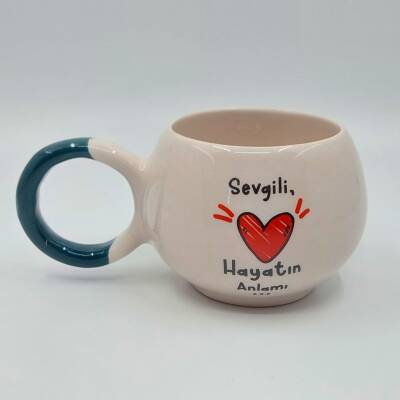 SEVGİLİ; HAYATIN ANLAMI - BALONCUK KUPA - YEŞİL SAP - 1
