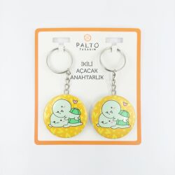 SG.SARILAN KAPLUMBAĞALAR -İKİLİ AÇACAK ANAHTARLIK - TEKLİ - 