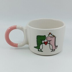 SG.SEVGİLİ DİNOZORLAR-DÜĞÜM KUPA - PEMBE SAP - 