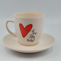 SG.YOU ARE HERE!-KLASİK TÜRK KAHVESİ FİNCANI - TRANSPARAN GÖVDE - 