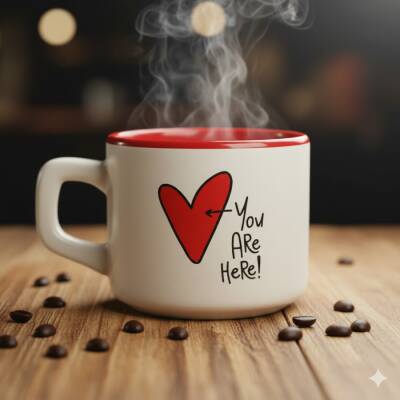 SG.YOU ARE HERE!-VENUS KUPA - KIRMIZI İÇ - 1