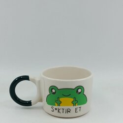 SİKTİR EDEN KURBAĞA-DÜĞÜM KUPA - YEŞİL SAP - 