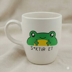 SİKTİR EDEN KURBAĞA-OVAL KUPA - TRANSPARAN SAP - 