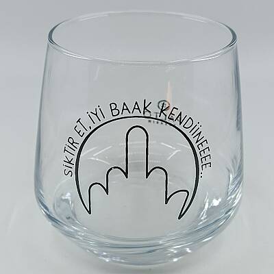 SİKTİR ET, İYİ BAK KENDİNE-VİSKİ BARDAĞI - ŞEFFAF - 1
