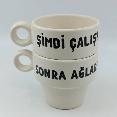 ŞİMDİ ÇALIŞ-ESPRESSO BARDAĞI - TRANSPARAN - 1
