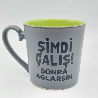 ŞİMDİ ÇALIŞ SONRA AĞLARSIN-İDA KUPA - GRİ SAP GRİ GÖZDE YEŞİL İÇ - 1
