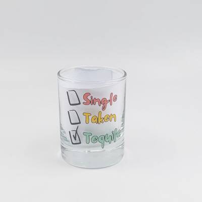 SİNGLE TAKEN TEQUİLA-SHOT BARDAĞI - ŞEFFAF - 1