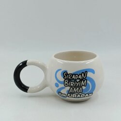 SIRADAN BİRİYİM AMA ÖN - BALONCUK KUPA - SİYAH SAP - 