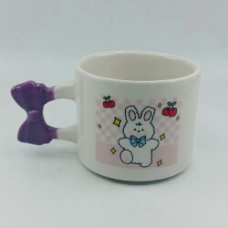 ŞİRİN TAVŞAN-KURDELE KUPA - MOR SAP - 