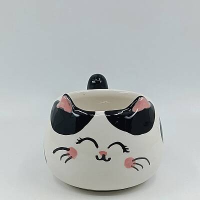 SİYAH BENEKLİ KEDİCİK - 3D-3D KEDİ KUPA - 3D - 1
