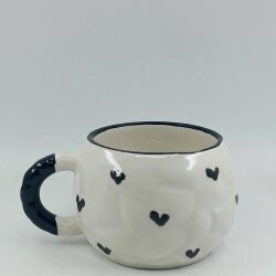 SİYAH KALPLER SARMAL - 3D-TONTİK KUPA - 3D - 