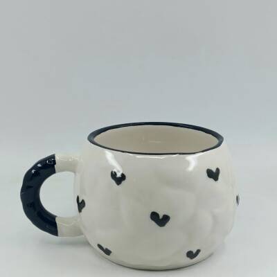 SİYAH KALPLER SARMAL - 3D-TONTİK KUPA - 3D - 1