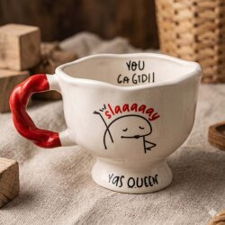 SLAAY-SET-BALERİN KUPA - KIRMIZI SAP - 