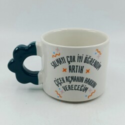 SOLMAYI ÇOK İYİ ÖĞRENDİM-PAPATYA KUPA - YEŞİL SAP - 