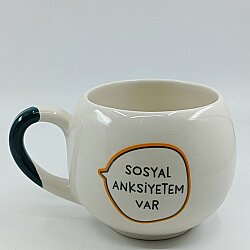 SOSYAL ANKSİYETEM VAR-BALON KUPA - YEŞİL SAP - 