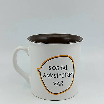 SOSYAL ANKSİYETEM VAR-İDA KUPA - TRANSPARAN SAP TRANSPARAN GÖVDE KAHVERENGİ İÇ - 1