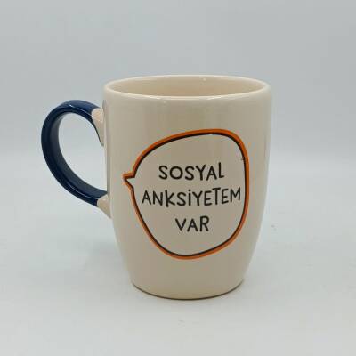 SOSYAL ANKSİYETEM VAR-OVAL KUPA - KOBALT SAP - 1