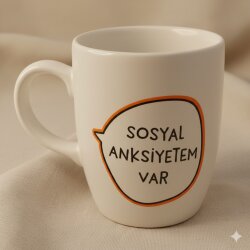 SOSYAL ANKSİYETEM VAR-OVAL KUPA - TRANSPARAN SAP - 