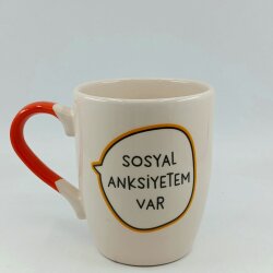SOSYAL ANKSİYETEM VAR-OVAL KUPA - TURUNCU SAP - 