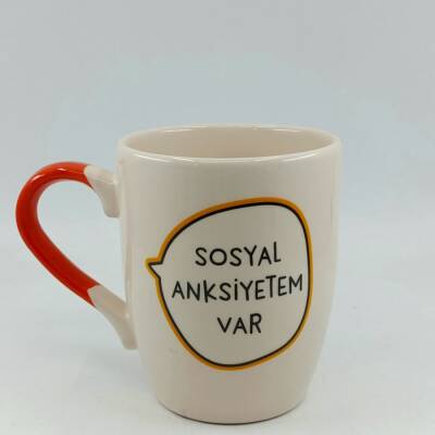 SOSYAL ANKSİYETEM VAR-OVAL KUPA - TURUNCU SAP - 1