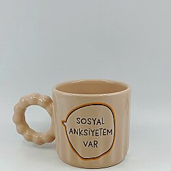 SOSYAL ANKSİYETEM VAR-PRENSES KUPA - KREM GÖVDE KREM SAP - 