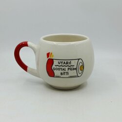 SOSYAL PİLİM BİTTİ-BALON KUPA - KIRMIZI SAP - 