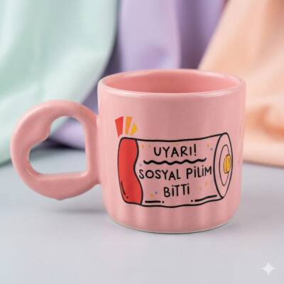 SOSYAL PİLİM BİTTİ-EROS KUPA - PEMBE SAP PEMBE GÖVDE - 1