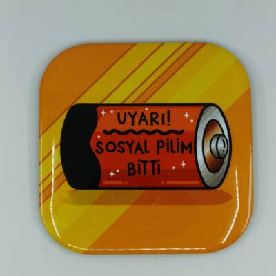 SOSYAL PİLİM BİTTİ-PARLAK BARDAK ALTLIĞI - TEKLİ - 1