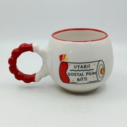 SOSYAL PİLİM BİTTİ-PUF KUPA - KIRMIZI SAP KIRMIZI TURNET - 