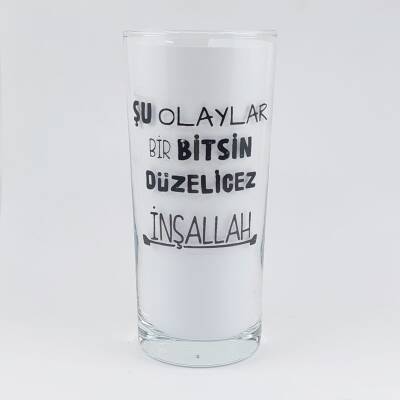 ŞU OLAYLAR BİTSİN DÜZELECEĞİZ-RAKI BARDAĞI - ŞEFFAF - 1